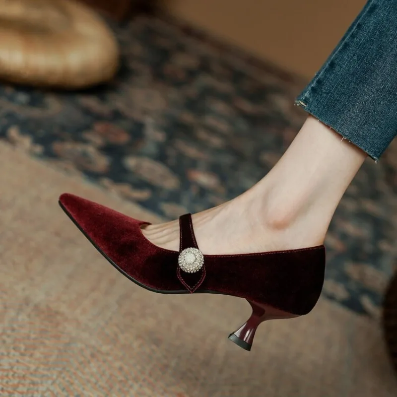 Women Shoes Size - Scarpe Mary Jane a punta rosso