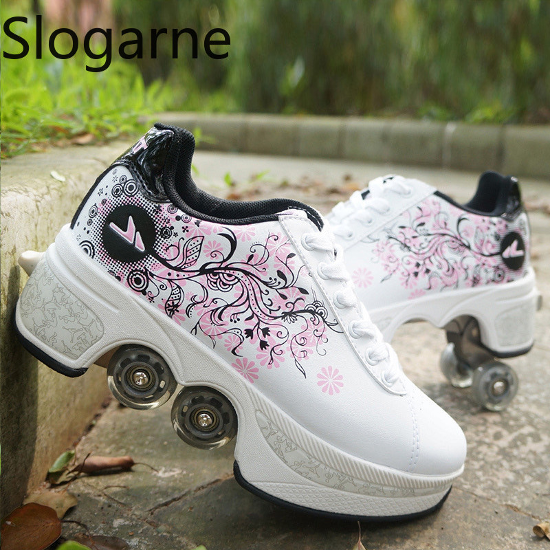 Women Shoes Size - Donne 4 Ruote Deformazione Pattini A